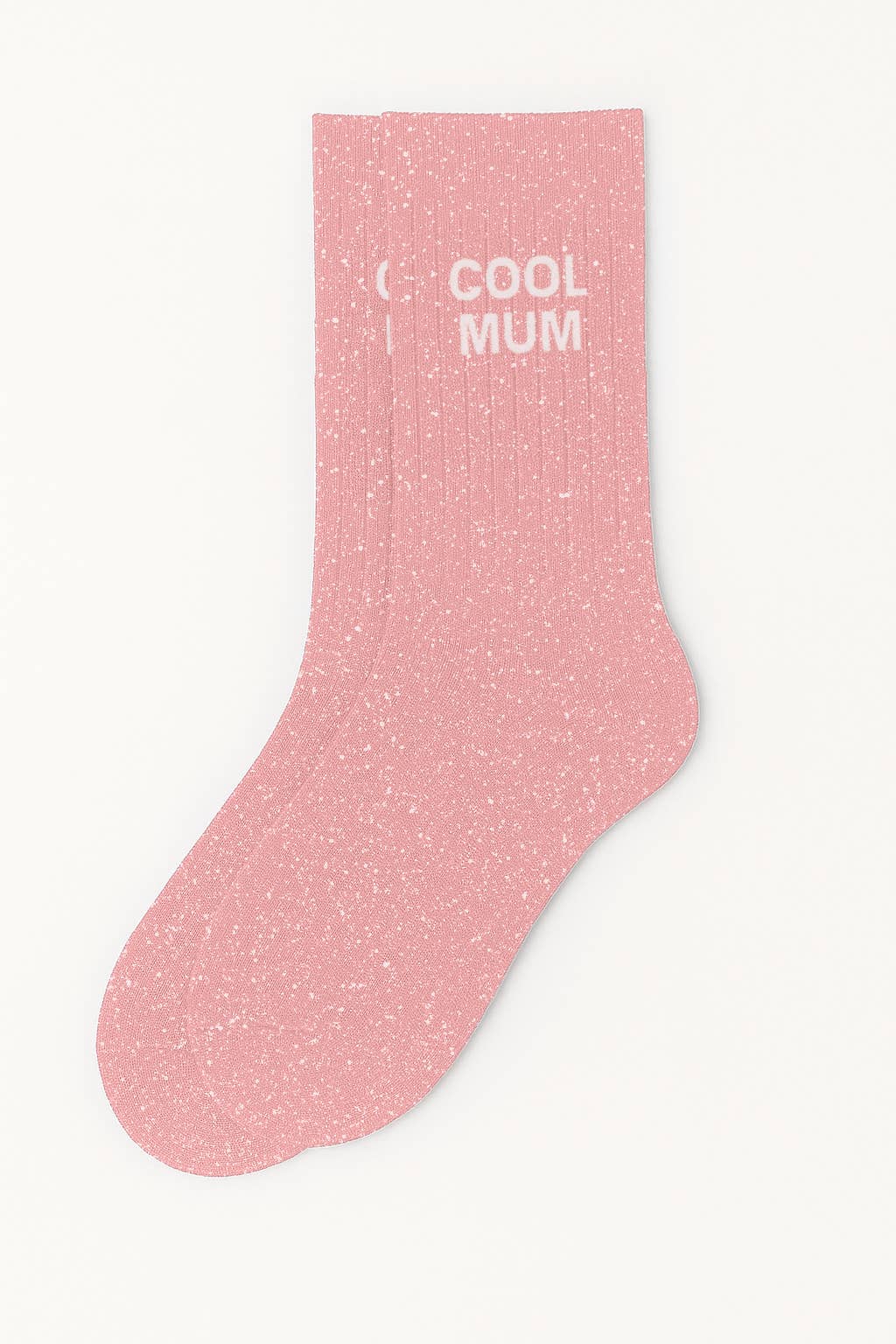 Chaussettes à Paillettes à Message "Cool Mum" - Rose – photo 2 – Miss Cappuccino
