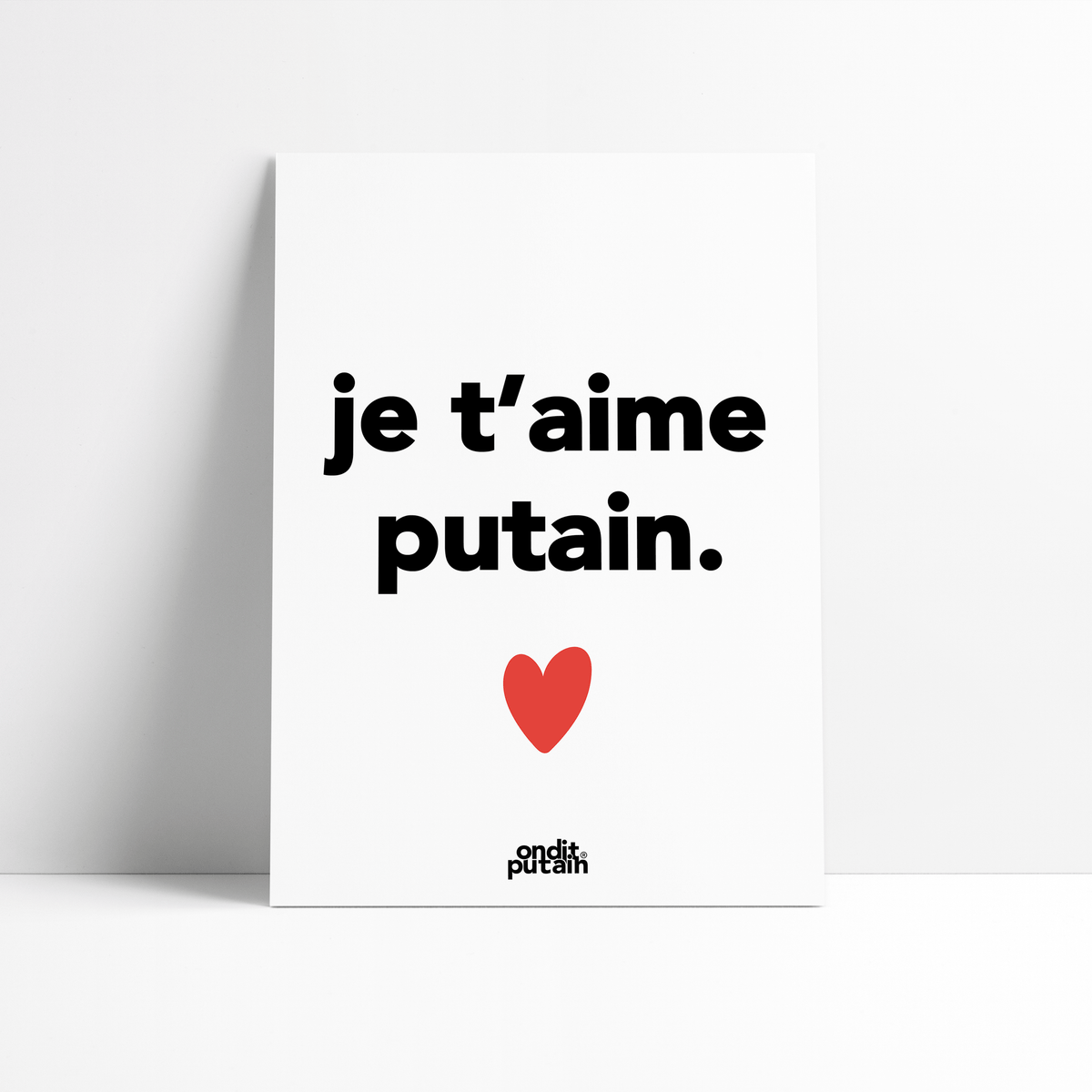 A4 - Je t'aime putain. ❤️ – photo principale – Miss Cappuccino