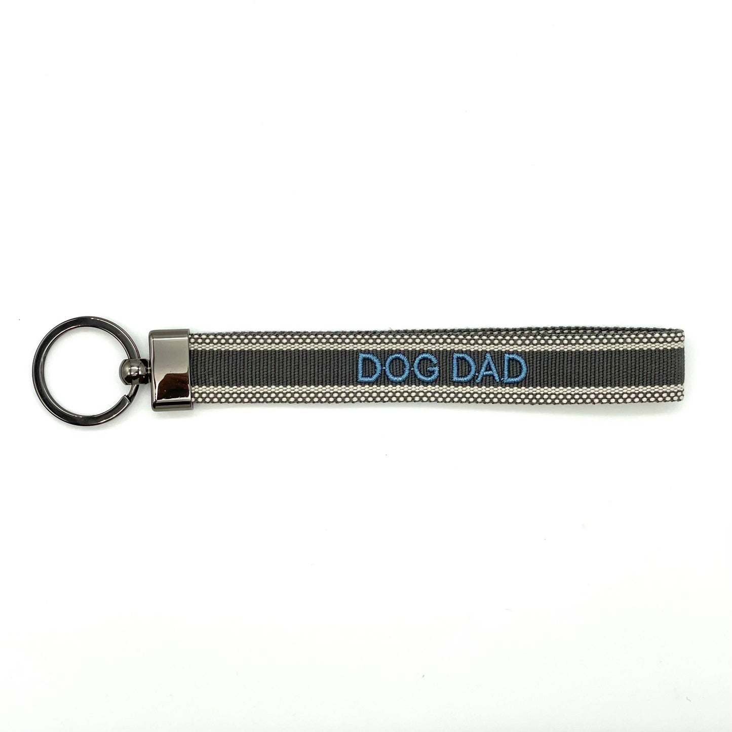 Porte-clés brodé tissé DOG DAD