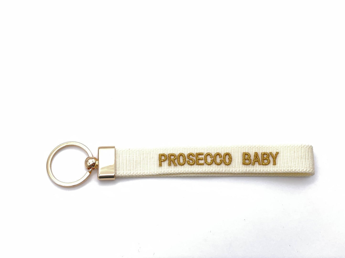 Porte-clés PROSECCO BABY, brodé tissé