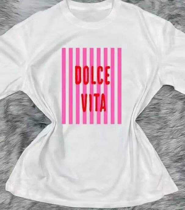 T-Shirt Coton DOLCE VITA Imprimé Tendance Qualité Premium