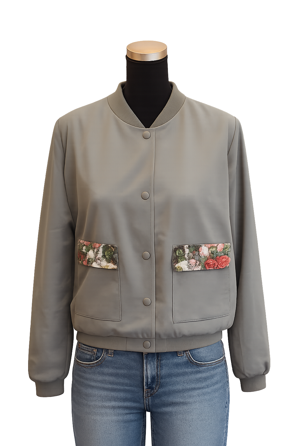 Veste bomber kaki oversize – Pièce unique Miss Cappuccino x Voglio Bene