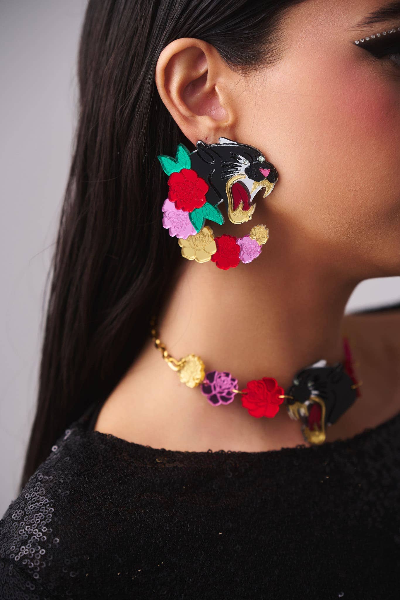 Collier Panthère noir