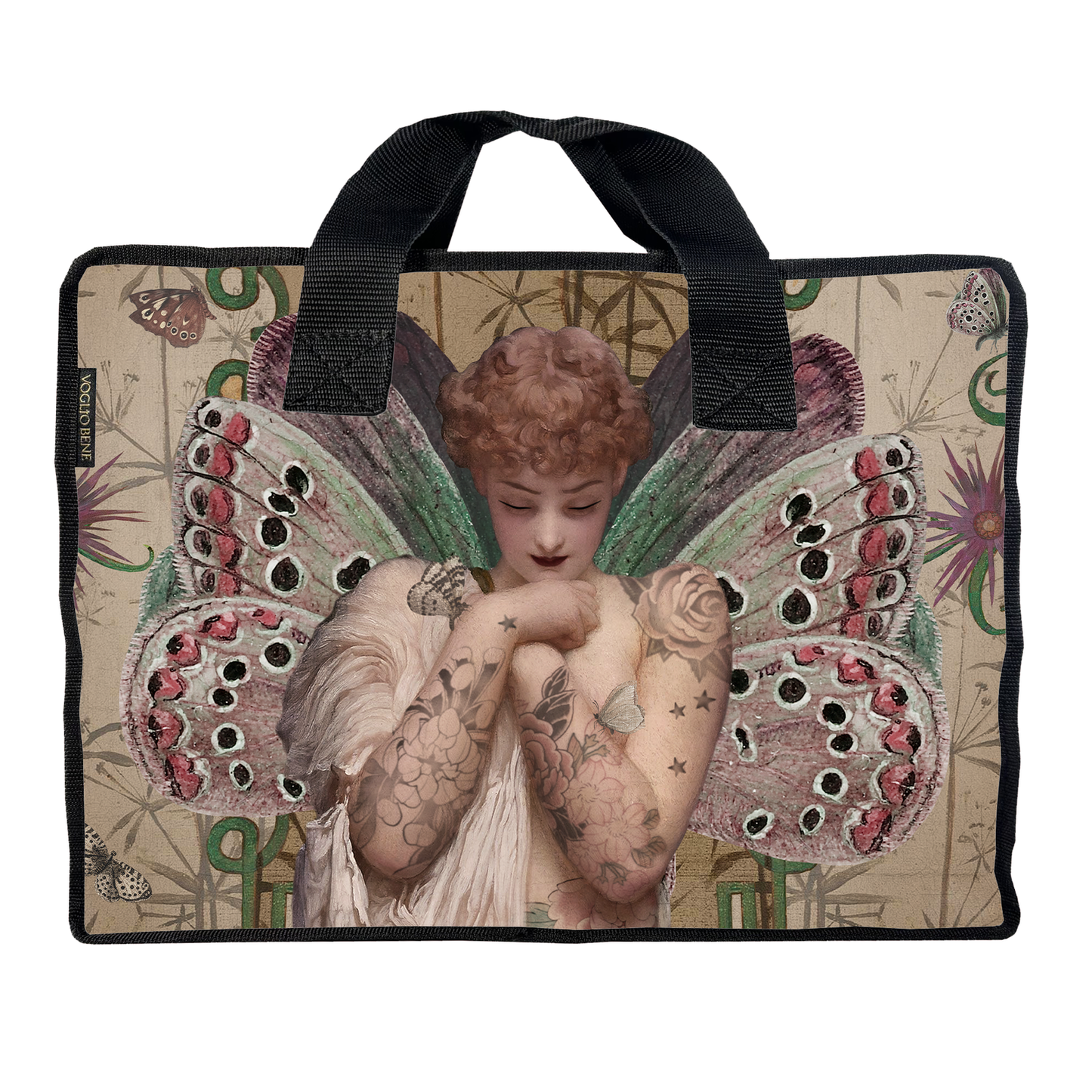SAC SHOPPING VELOURS ANGEL