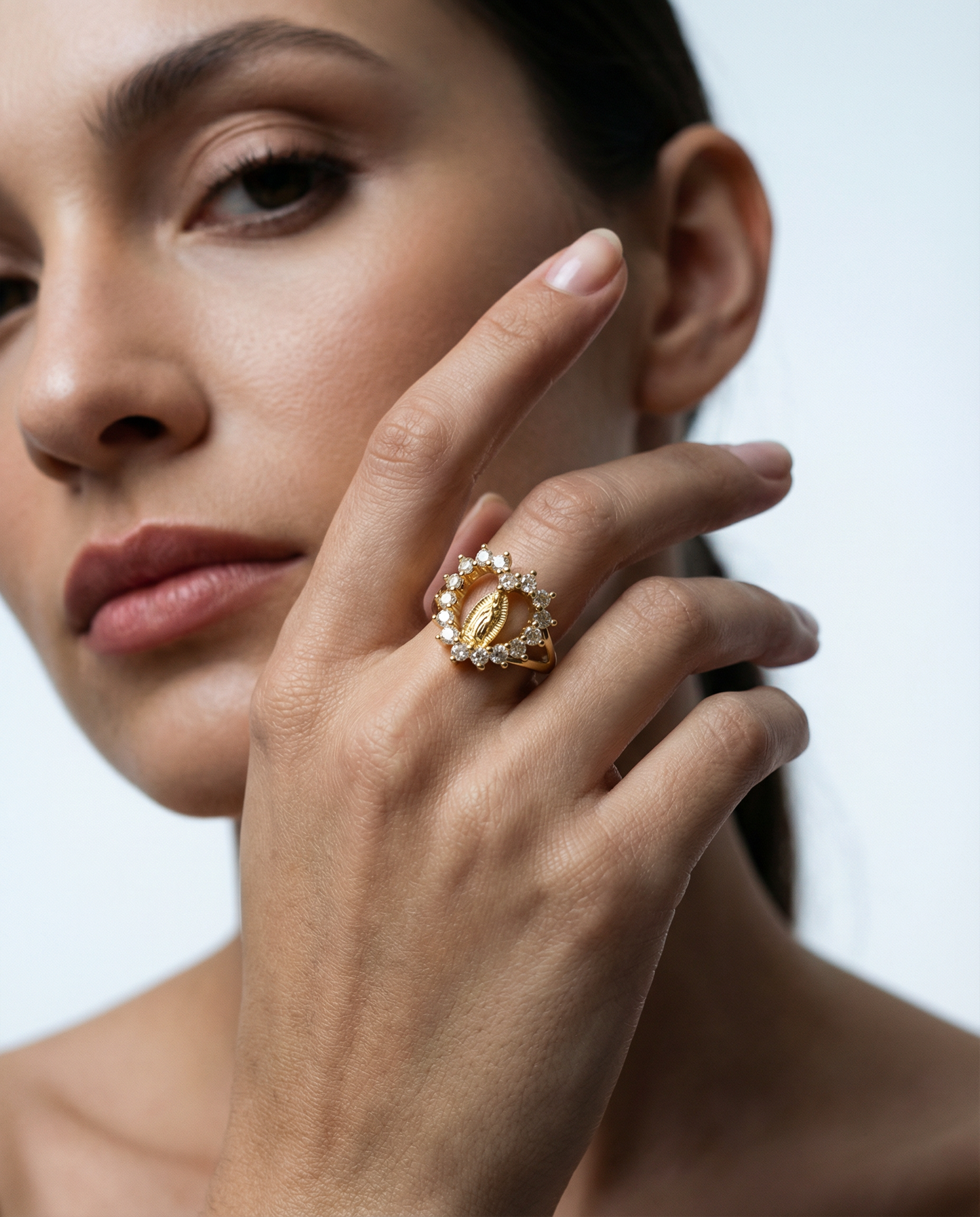 Bague Cœur de la Vierge Marie en Plaqué Or