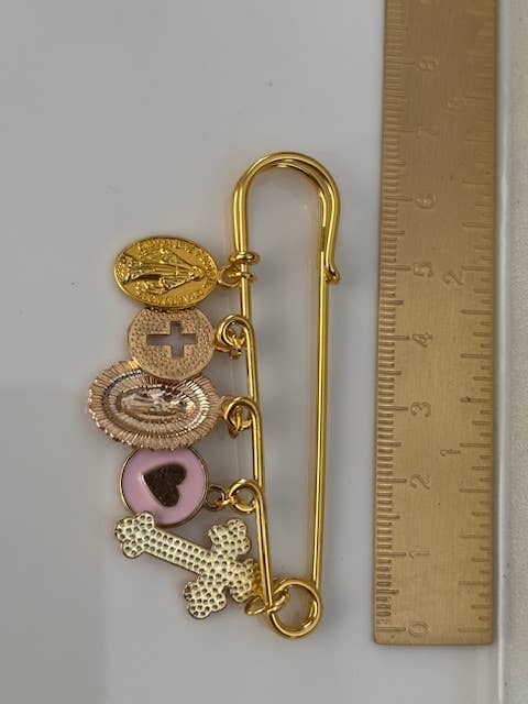 Broche ex voto rose