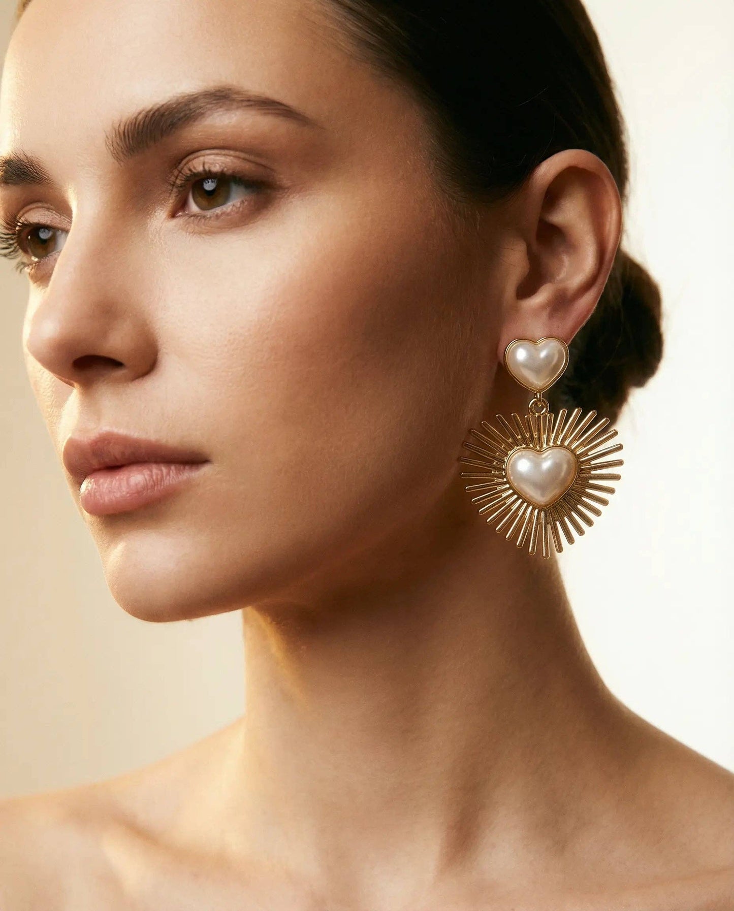 Boucles d'oreilles Cœur Rayonnant