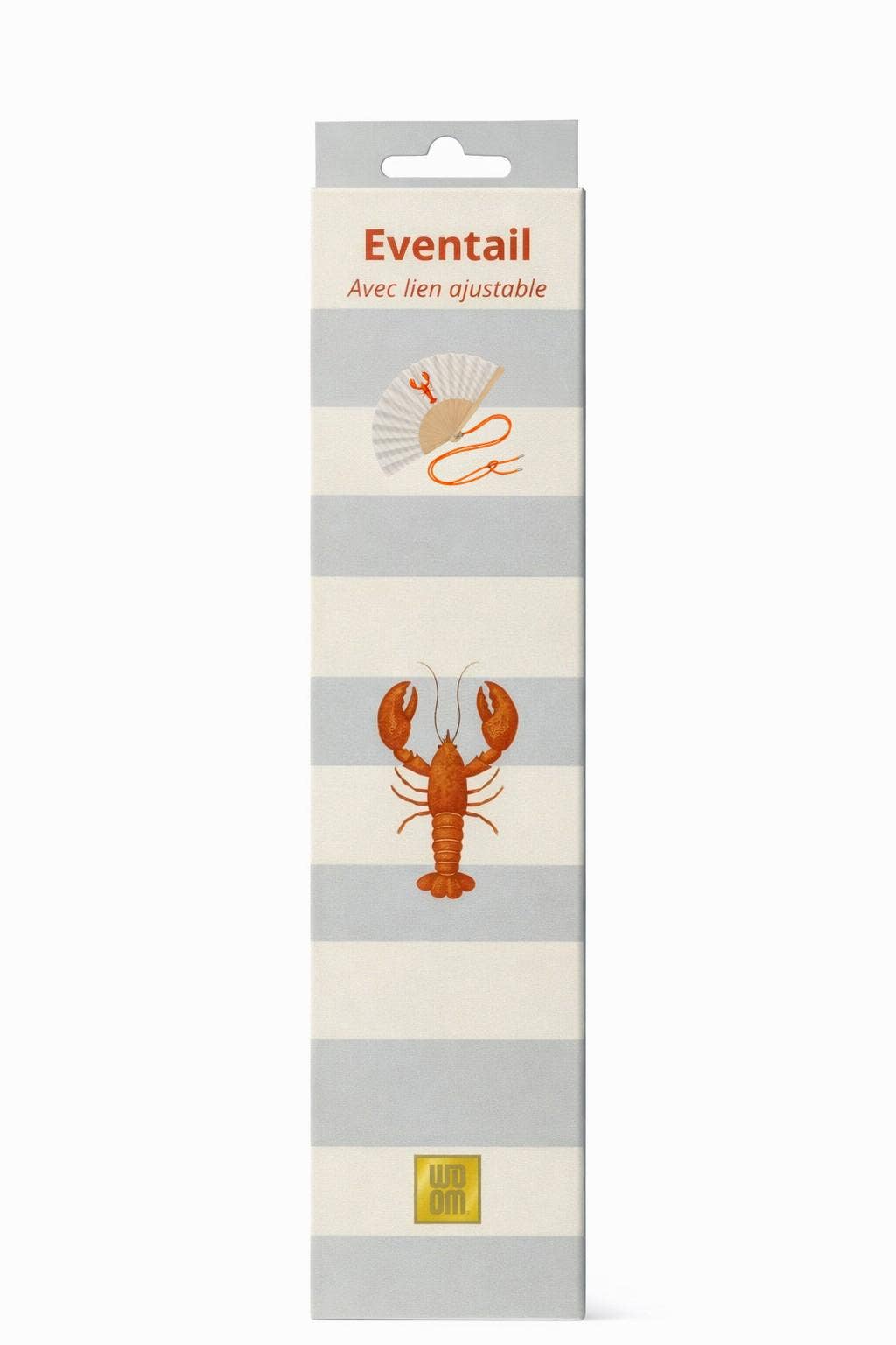 Eventail avec Bandoulière et Boîte Cadeau - Homard