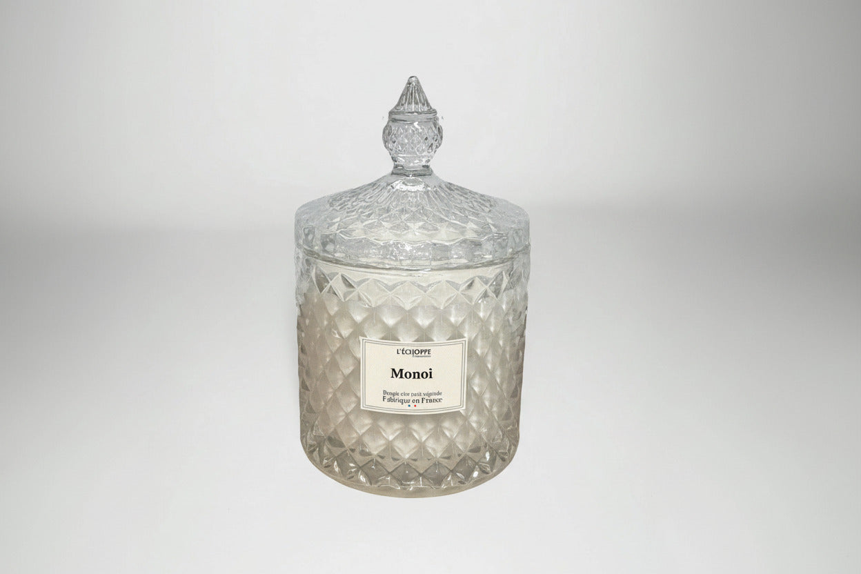 Bougie Parfumée Bonbonnière Diamant - Senteurs florales: Monoï