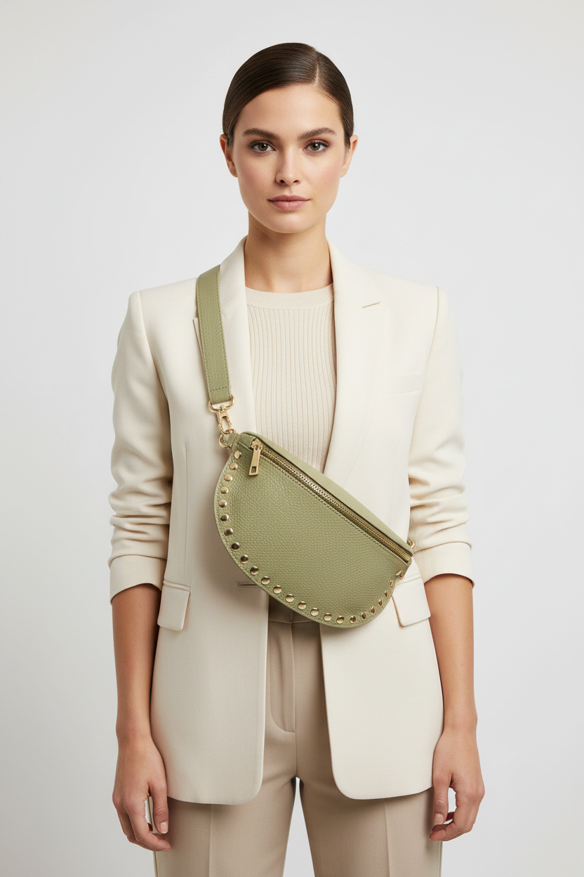 Sac Banane en cuir : Vert