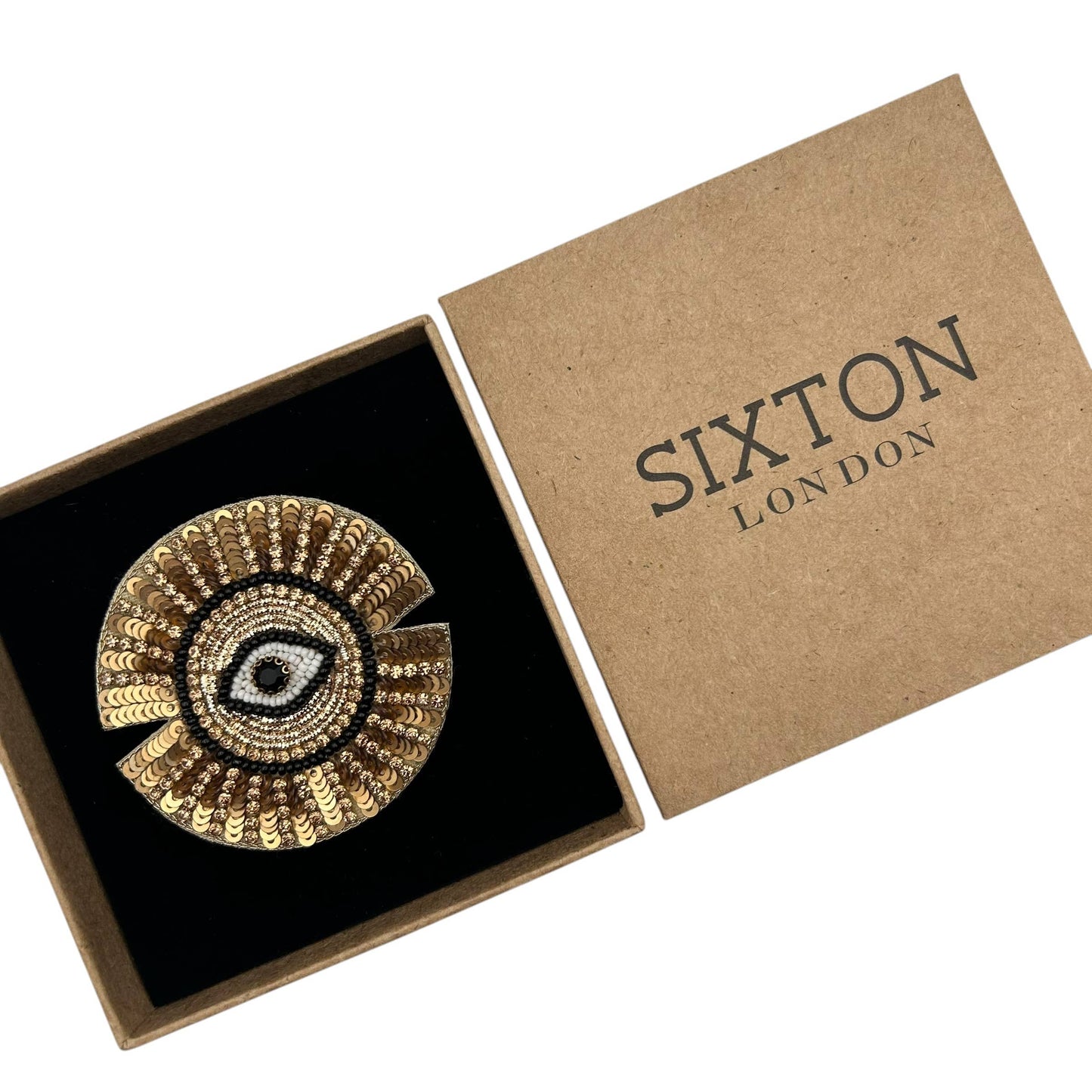 Broche brodée Œil de rayon de soleil