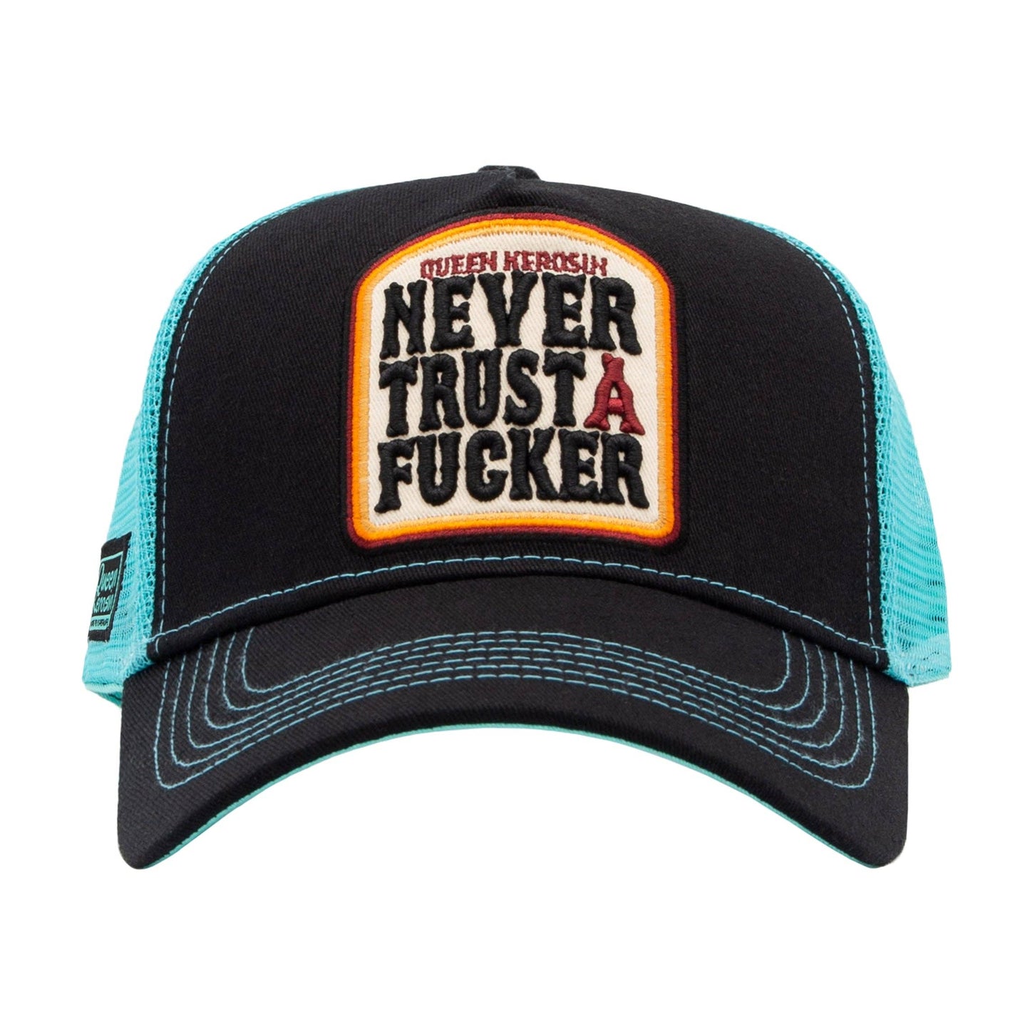 Casquette Ne fais jamais confiance à un enfoiré»: Turquoise / Taille unique