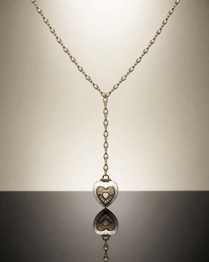 Corazón Blanc Lariat — Bijoux spirituels