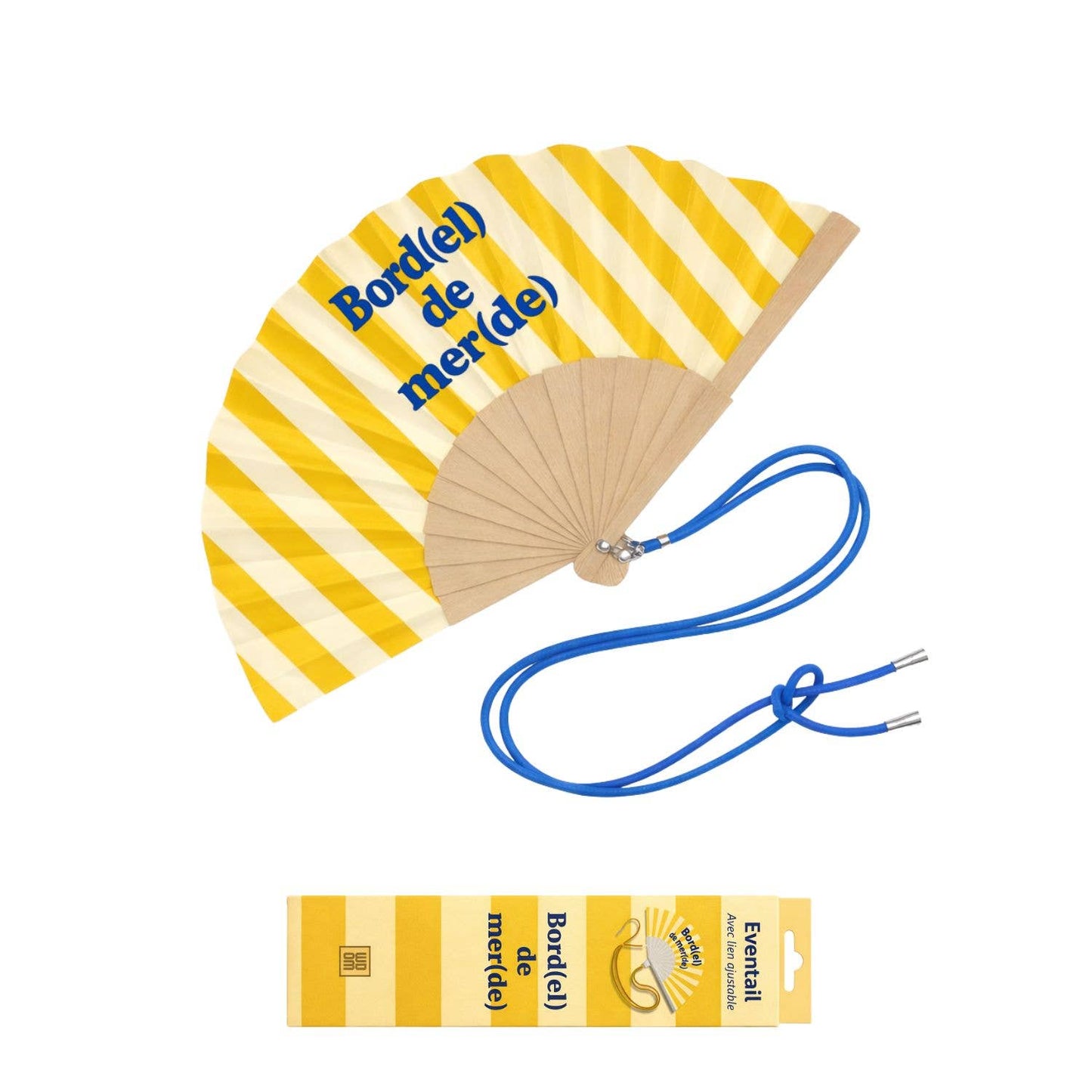 Eventail avec Bandoulière et Boîte Cadeau Bord(el) de Mer(de