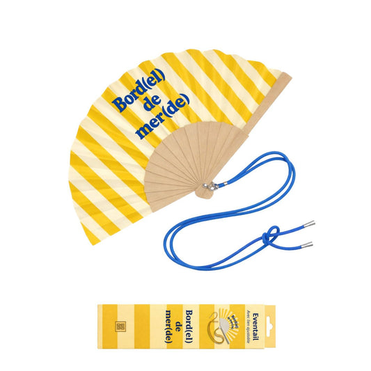 Eventail avec Bandoulière et Boîte Cadeau Bord(el) de Mer(de