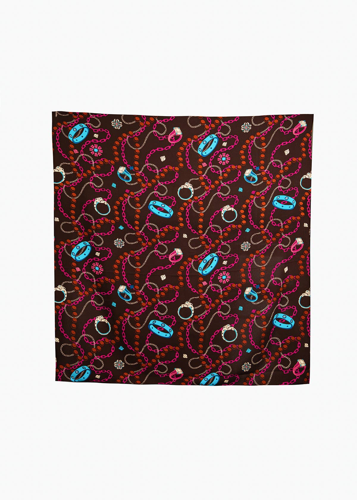 FOULARD JEWELS: Brun