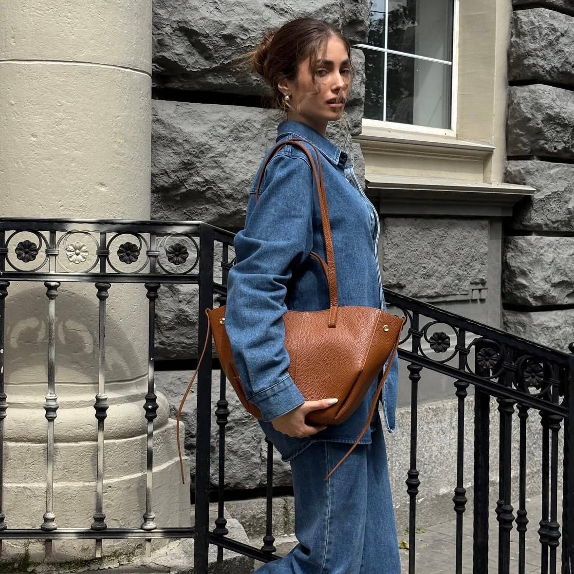 Sac à main en véritable cuir Dollaro camel – Fabrication italienne