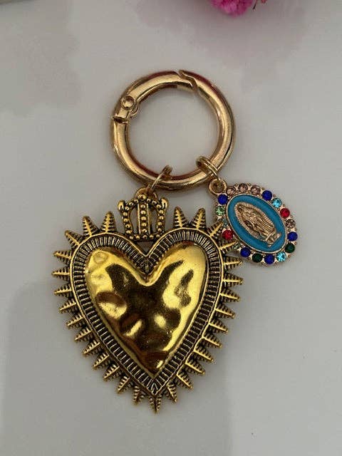 Porte cles ex voto coeur sacré