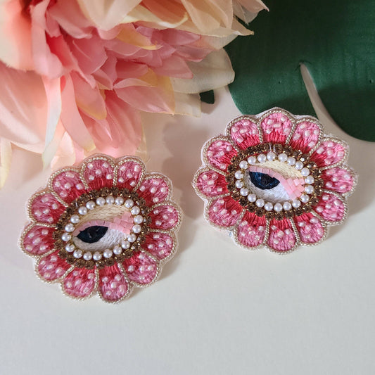 Boucles d'oreilles Œil fleuri
