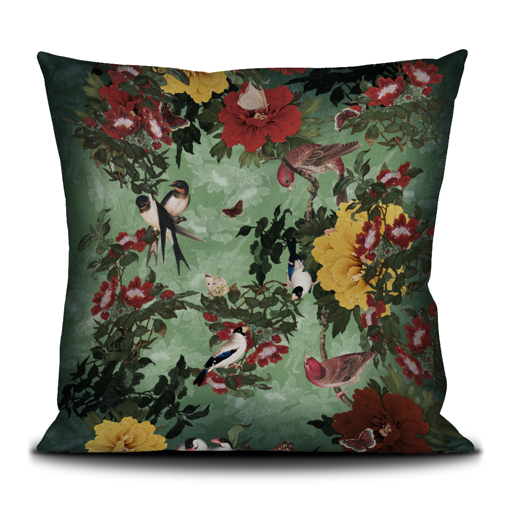 HOUSSE 50x50CM LES OISEAUX