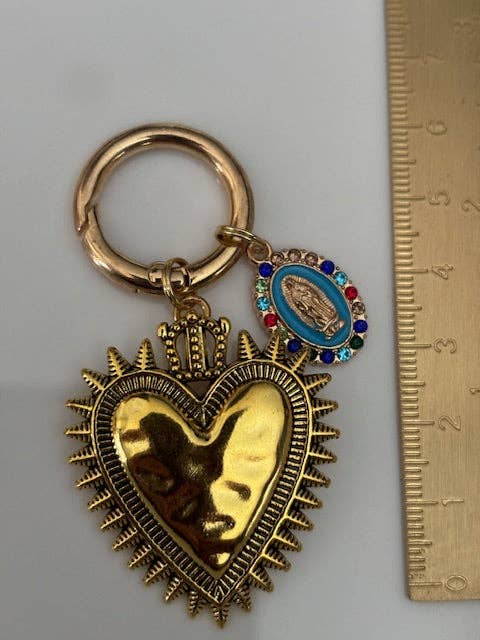 Porte cles ex voto coeur sacré