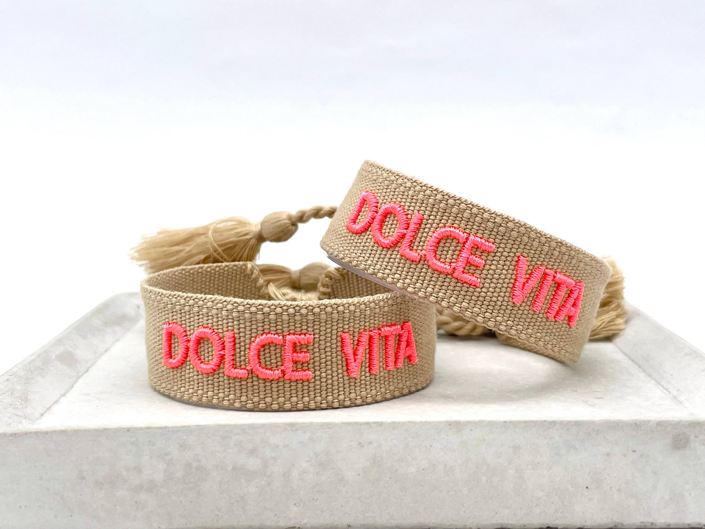 Bracelet tendance DOLCE VITA tissé et brodé
