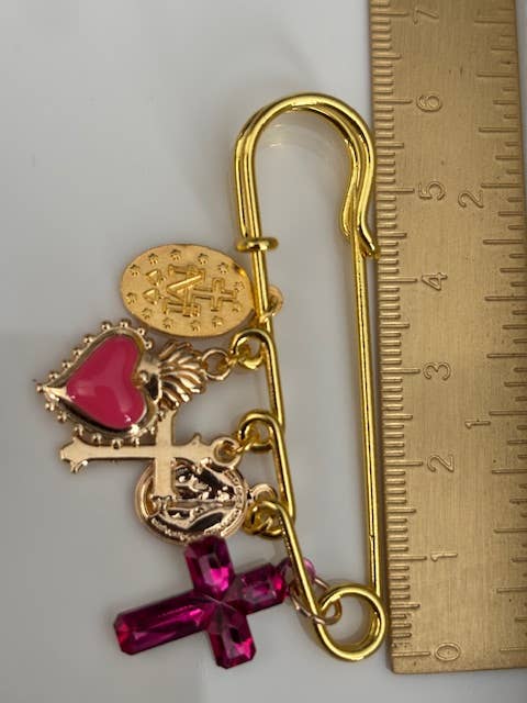 Broche ex voto fuchsia