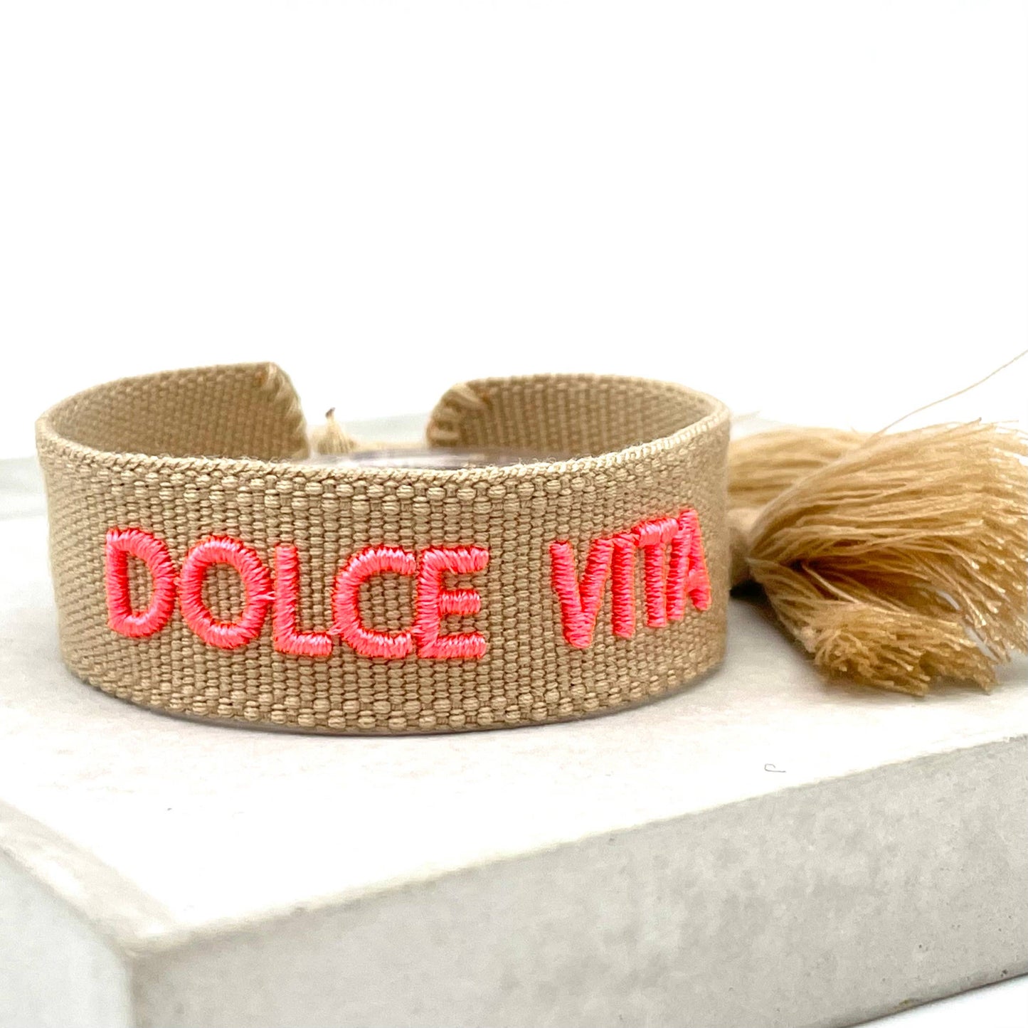 Bracelet tendance DOLCE VITA tissé et brodé