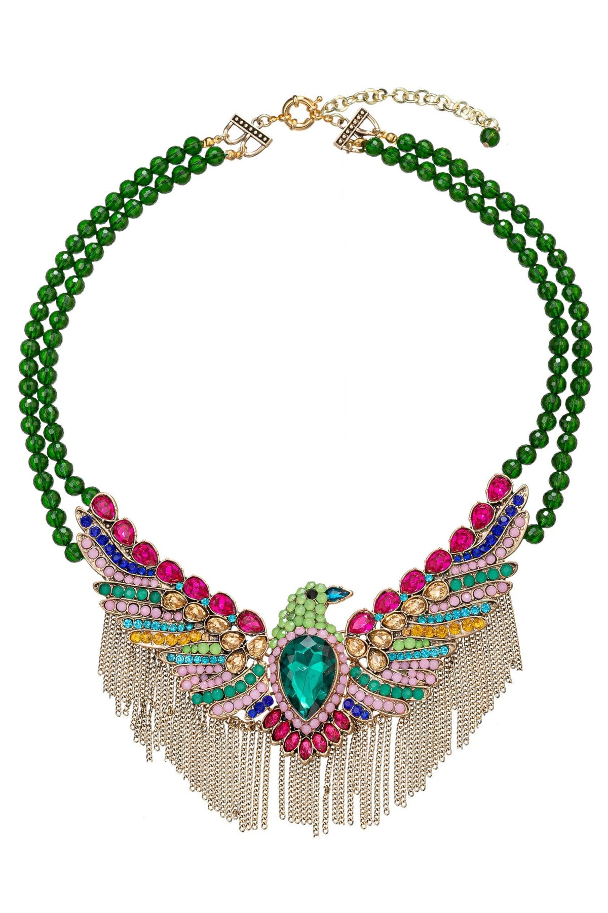 Collier Plastron Phénix – Broche Statement Pierre Naturelle & Agate – photo 2 – Miss Cappuccino