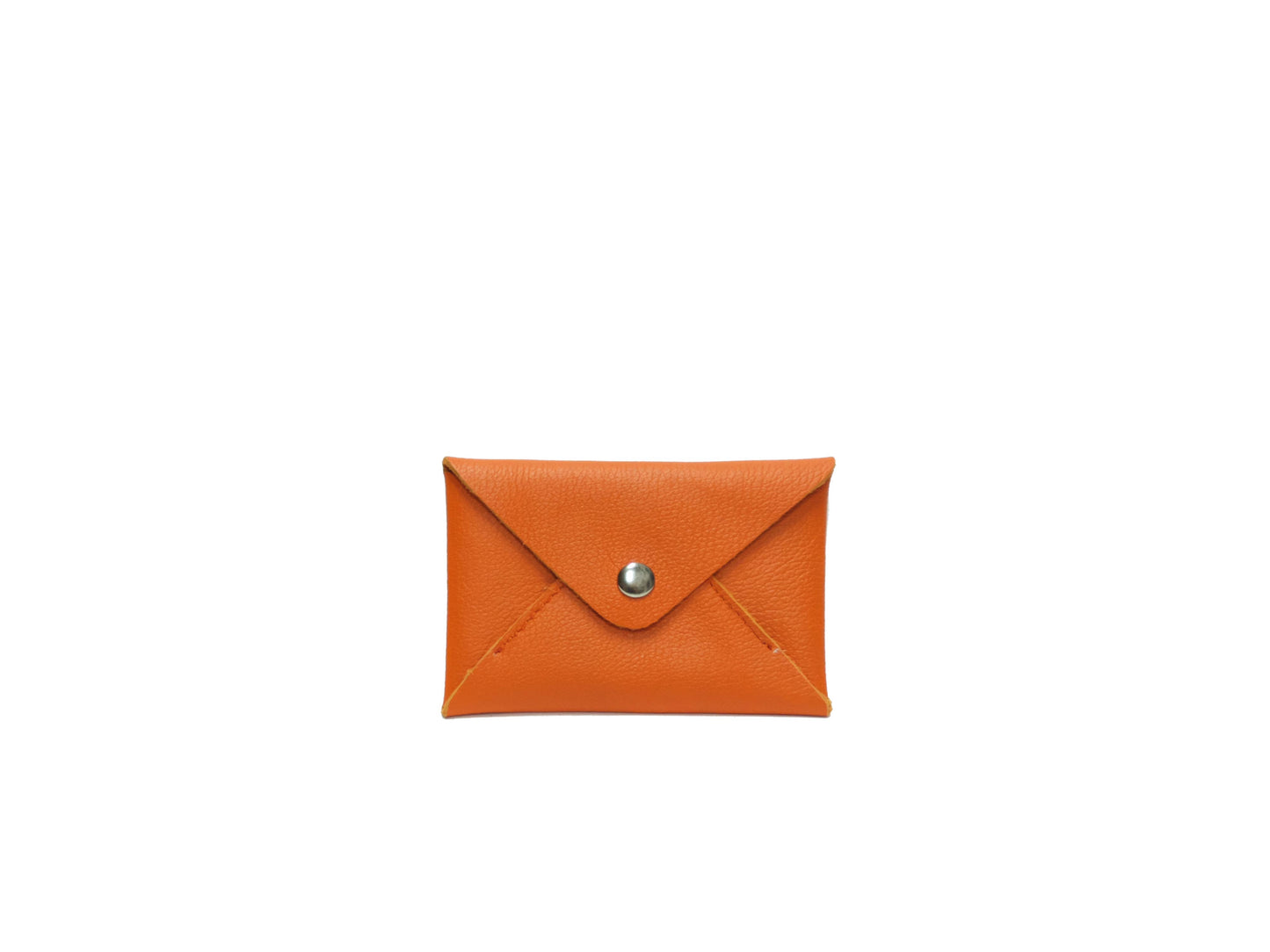 Porte monnaie carte cuir: Orange S