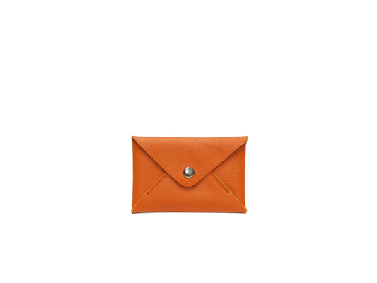 Porte monnaie carte cuir: Orange S