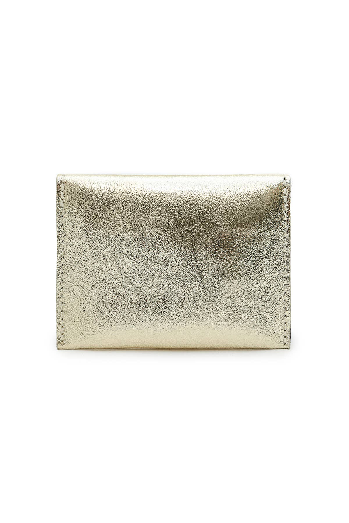 Porte-monnaie cuir Petite Maroquinerie  LEINA METAL Argent