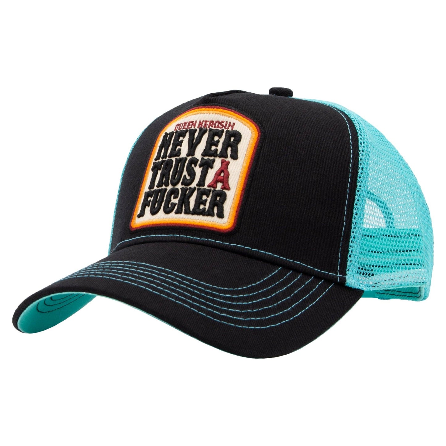 Casquette Ne fais jamais confiance à un enfoiré»: Turquoise / Taille unique