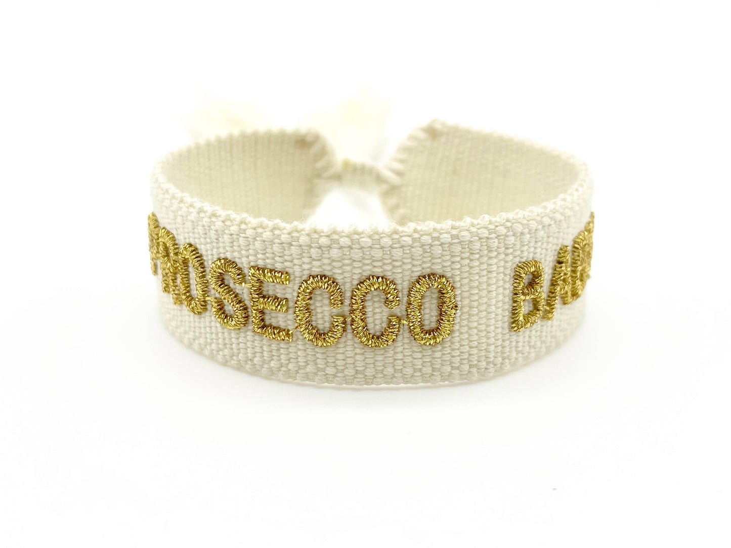 Bracelet tendance PROSECCO BABY tissé et brodé