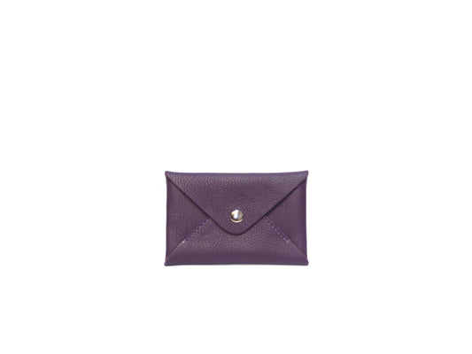 Porte monnaie carte cuir: Violet S