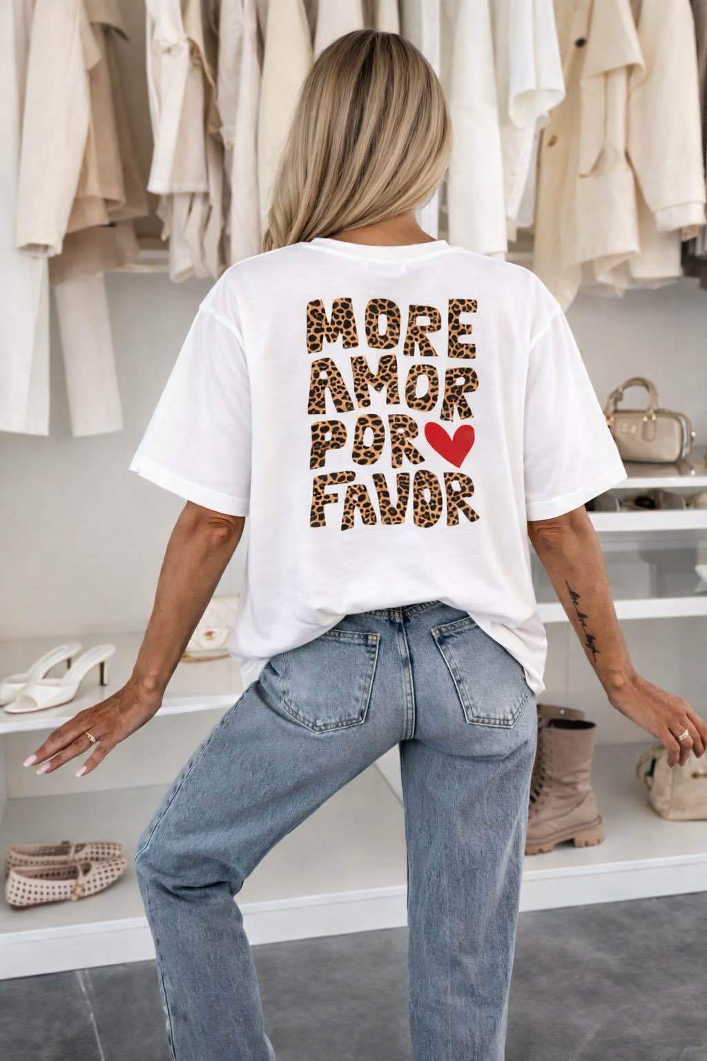 T Shirt Coton AMOR Imprimé Tendance Qualité Premium