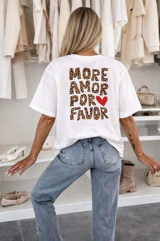T Shirt Coton AMOR Imprimé Tendance Qualité Premium