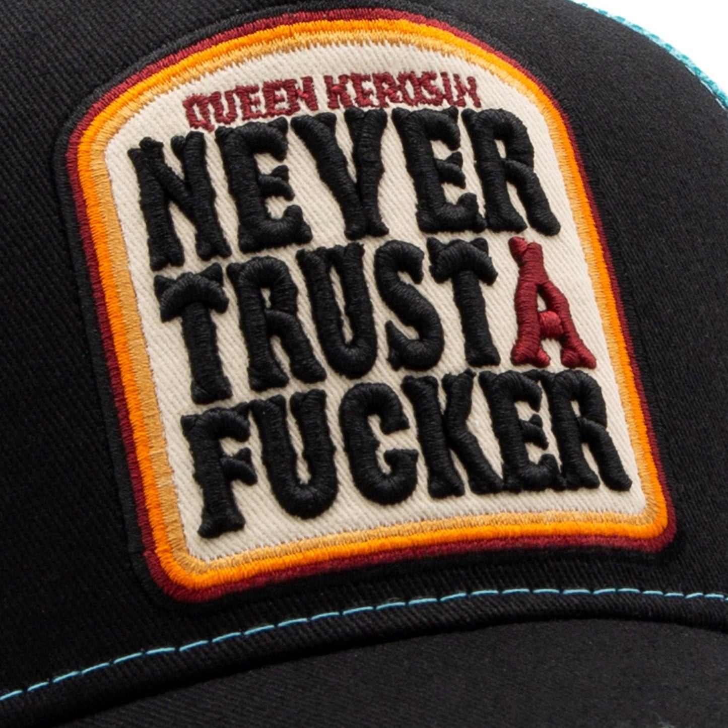 Casquette Ne fais jamais confiance à un enfoiré»: Turquoise / Taille unique