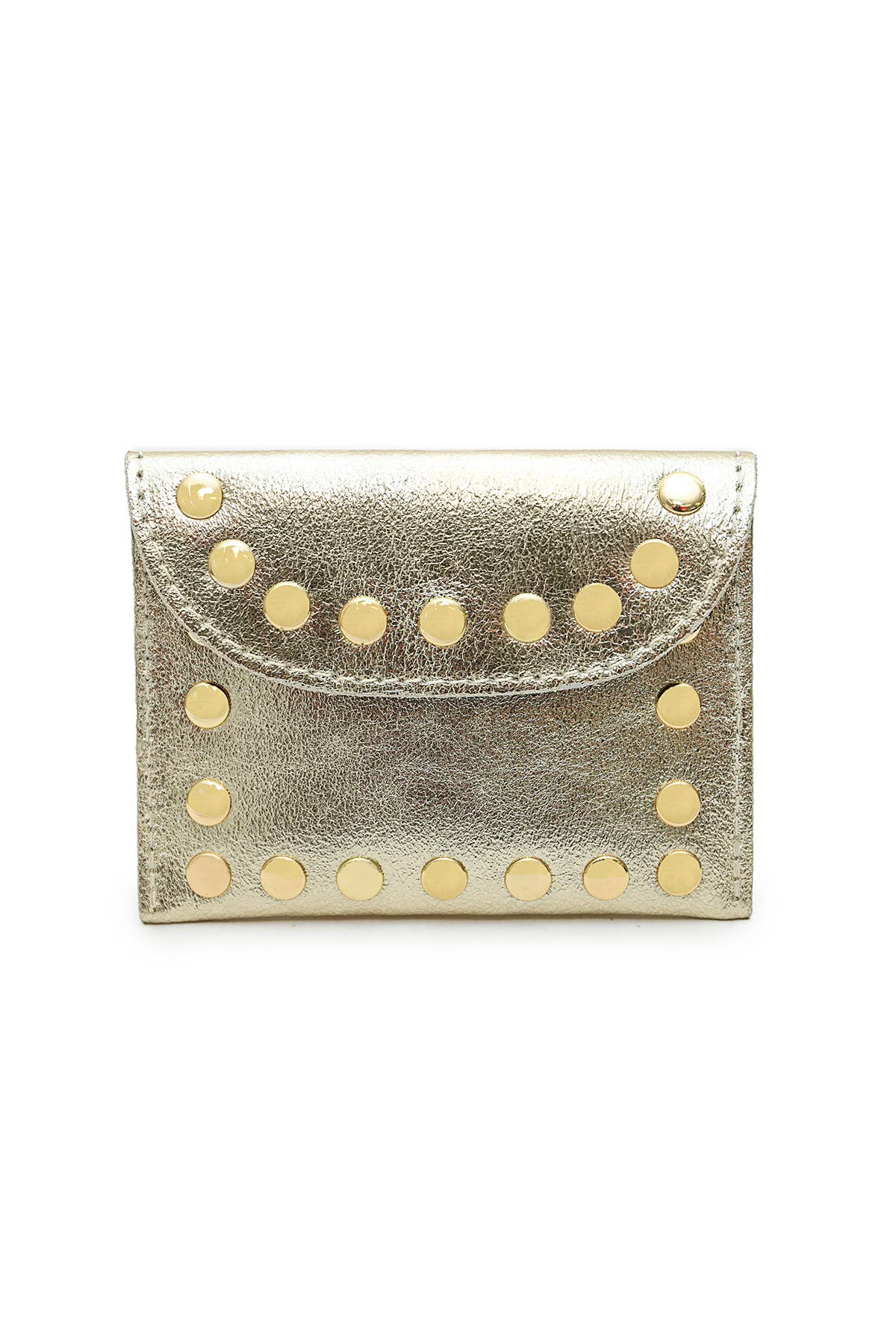 Porte-monnaie cuir Petite Maroquinerie  LEINA METAL Argent