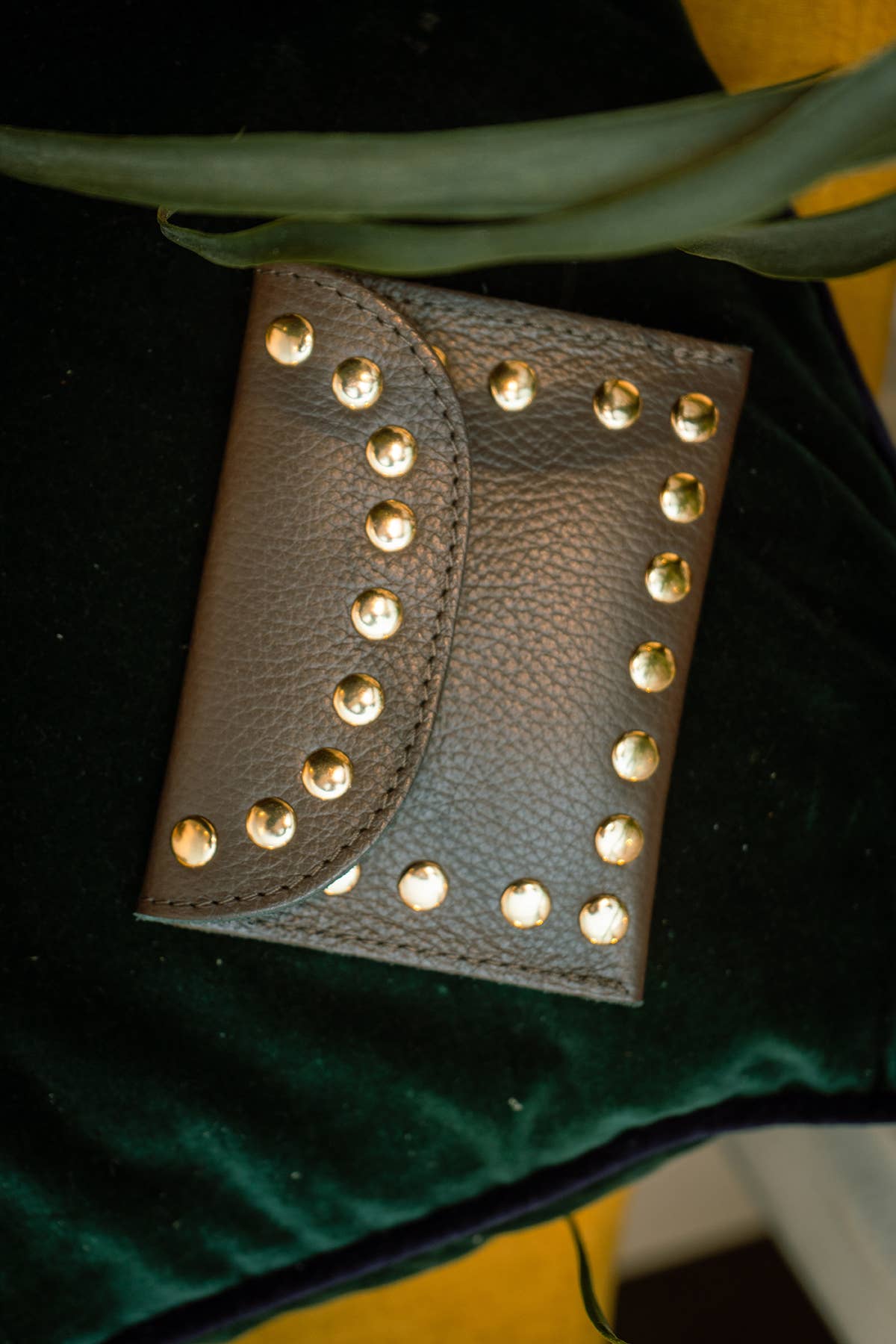 Porte-monnaie, cuir Petite Maroquinerie LEINA Chocolat