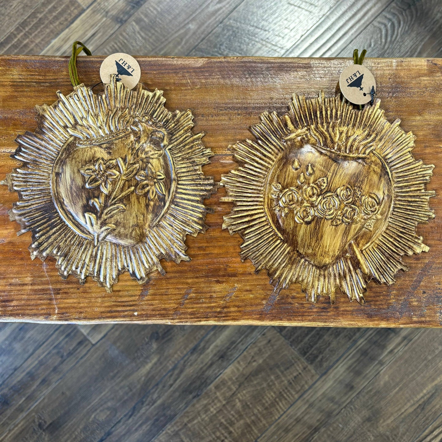 Sacré-cœur de la Sainte Famille en forme de rayons ronds: Cœur Immaculé