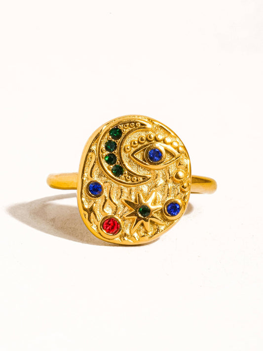 Bague Astrale Slade plaquée Or 18carats: Multicolore