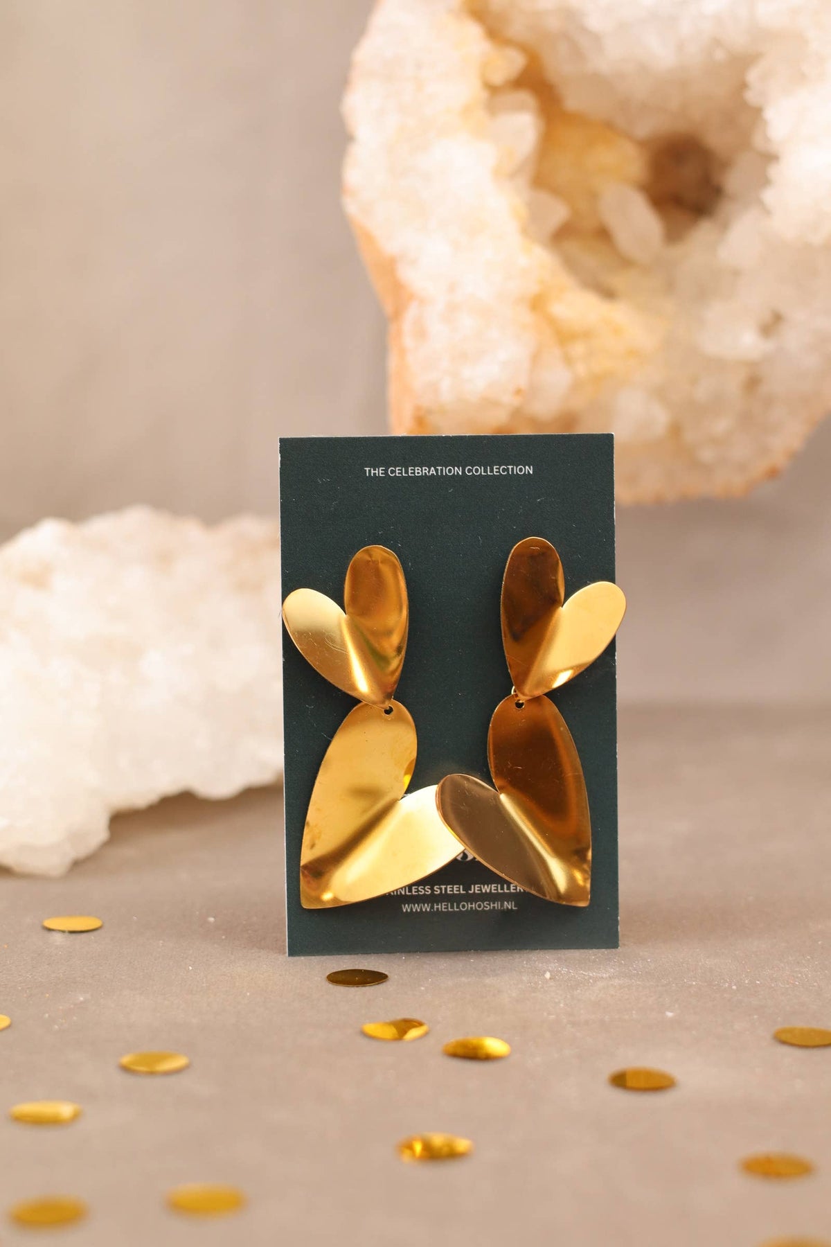 Boucles d’oreilles Cœur Nova en acier inoxydable – photo 1 – Miss Cappuccino