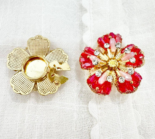 Bijou de bouton Céline: Rouge – photo principale – Miss Cappuccino