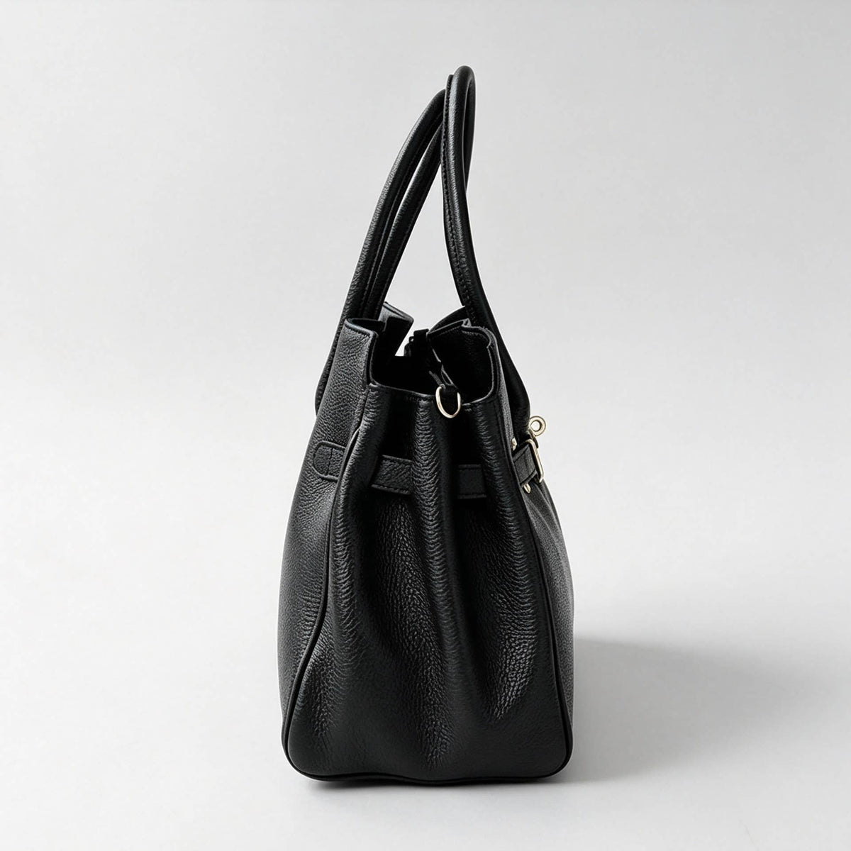Sac à mains en véritable cuir martelé noir – Fabrication italienne – photo 5 – Miss Cappuccino