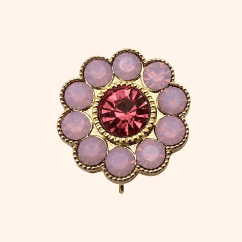 Bijou de bouton fleur de fraisier rose – BASE