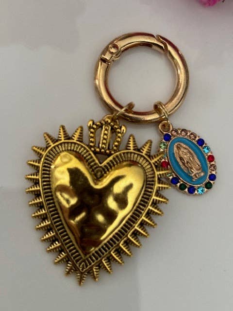 Porte cles ex voto coeur sacré