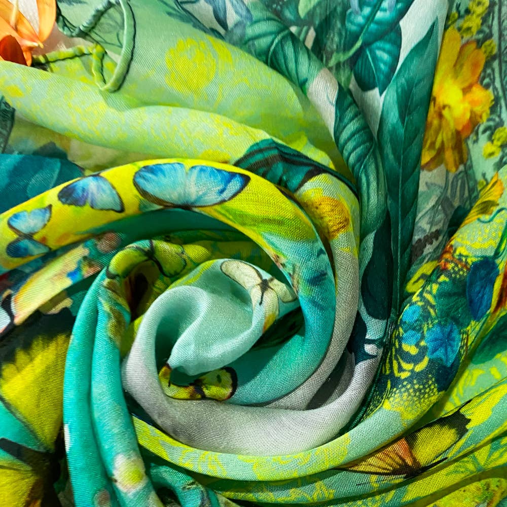 Carré en modal 70x70cm APHRODITE CITRON