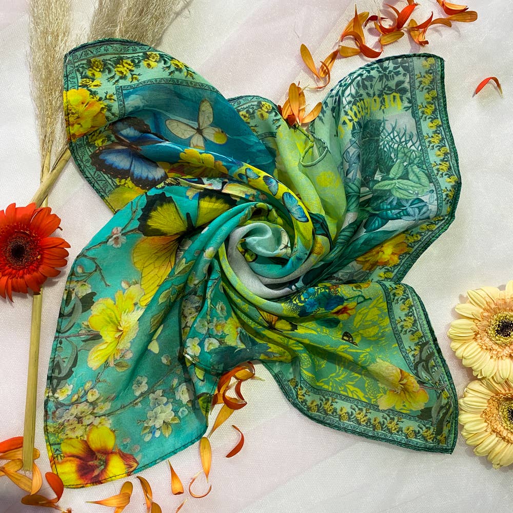 Carré en modal 70x70cm APHRODITE CITRON