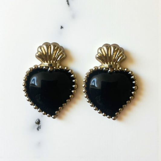 Bijou de bouton Exvoto noir